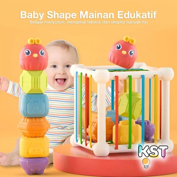 Mainan Edukasi Anak Explore Baby Shape Mainan Bayi 6-7-8 Bulan 1 Tahun