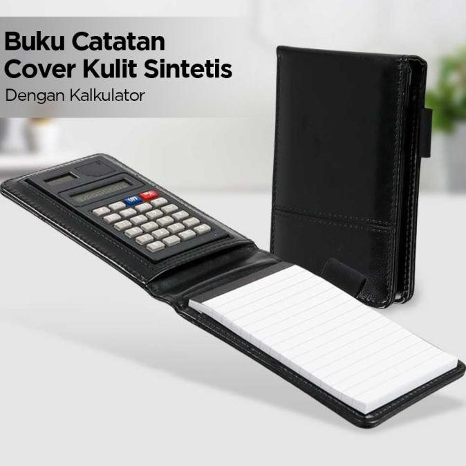 

Buku Catatan A6 Binder Note Cover Kulit with Kalkulator