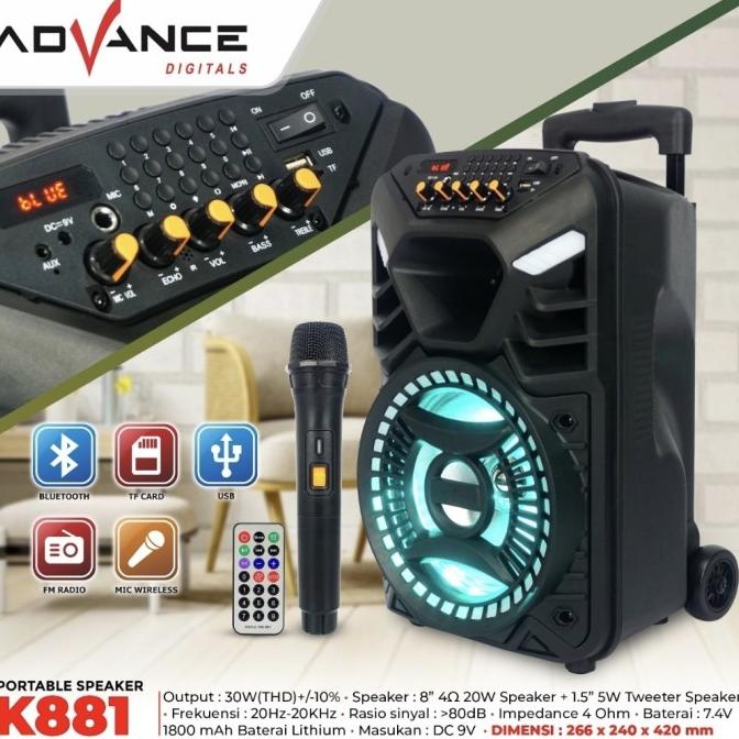 SPEAKER BLUETOOTH K881 ADVANCE