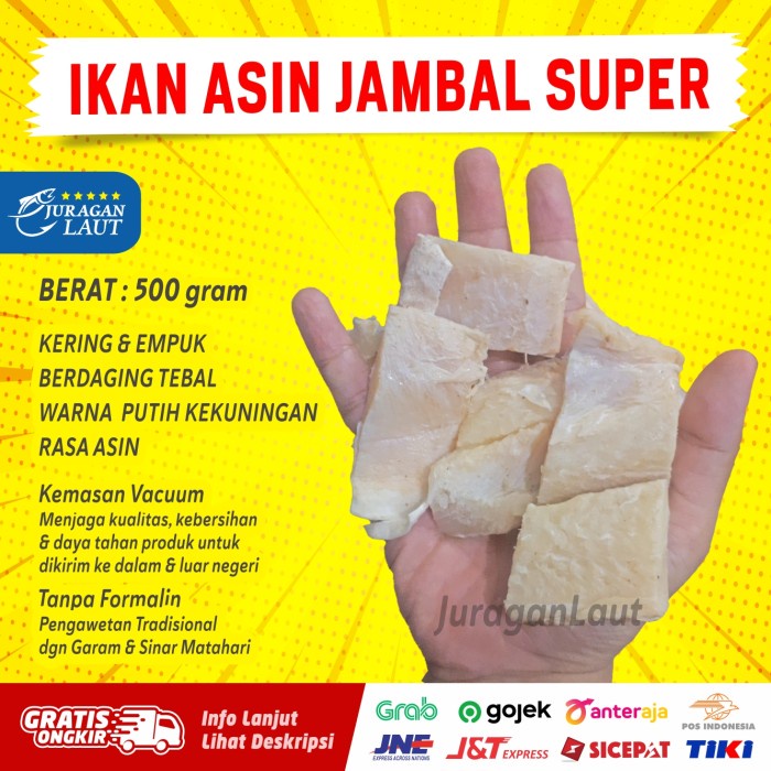 

ikan asin Jambal asin 500gr istimewa super premium TerENAK