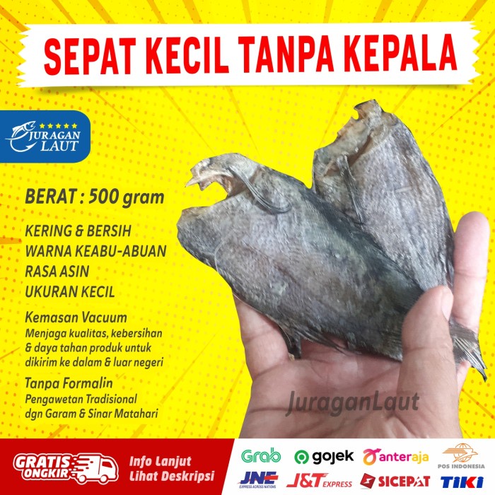 

ikan asin sepat kecil kering tanpa kepala siam super 500gr gurih