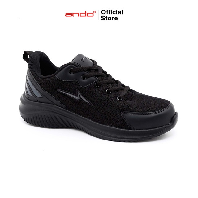 Ando Official Sepatu Sneakers Lapaz Pria Dewasa - Hitam/Hitam