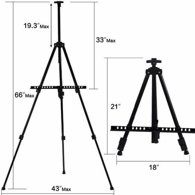 

Alat Tripod Stand Holder Dudukan Lukis dan Papan Tulis Hitam Metal Baru|Kode 1107
