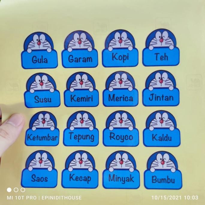 

Stiker Toples Doraemon Label Nama Bumbu Dapur Tempel Anti Air Murah - Langsung Kirim