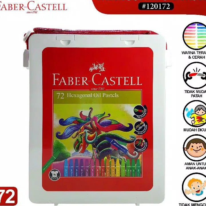 

Diskon Promo Crayon 72 warna faber castell / Hexagonal Oil Pastel 72 faber castell Bestseller