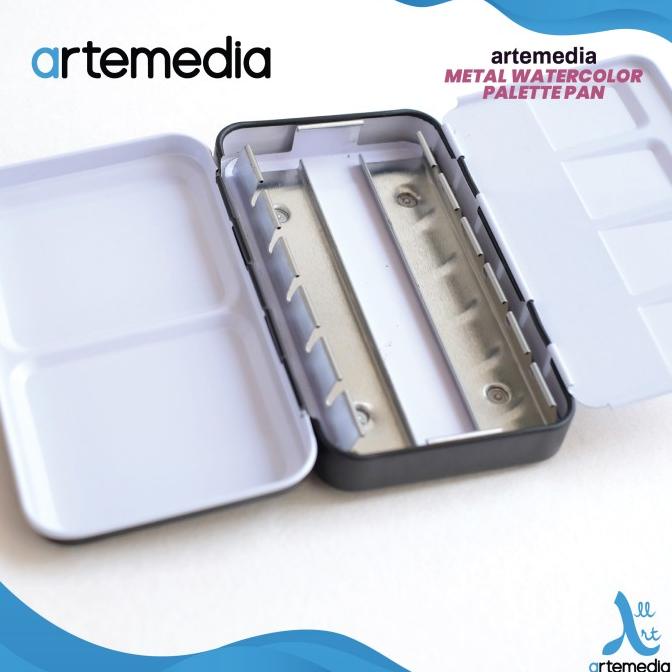 

Terbaru!! Artemedia Empty Metal Tin Watercolor Half Pan Case Baru|Kode 1294