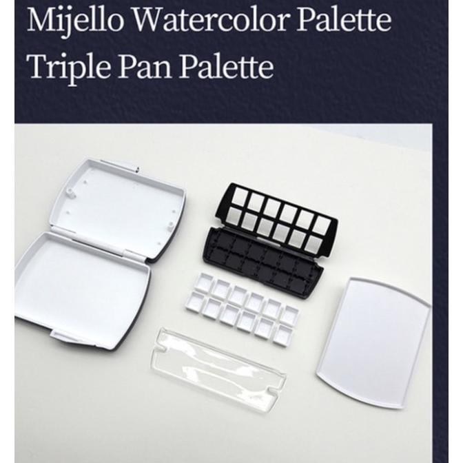 

Terbaru!! Mijello Triple pan Pallete 12 dan 24 pan Baru|Kode 1410