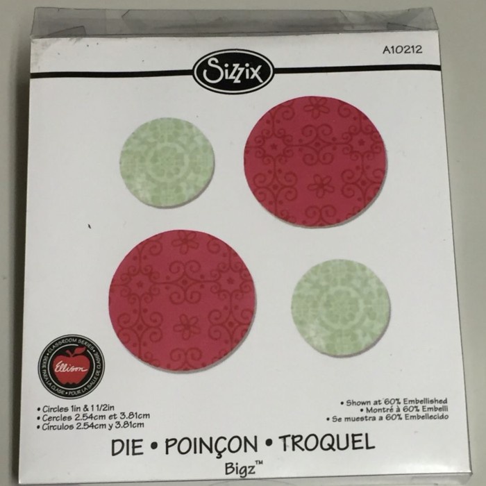 

Terlaris Sizzix A10212 Bigz Die Circle 1" N 1 1/2" Pisau Potong Kain Kertas