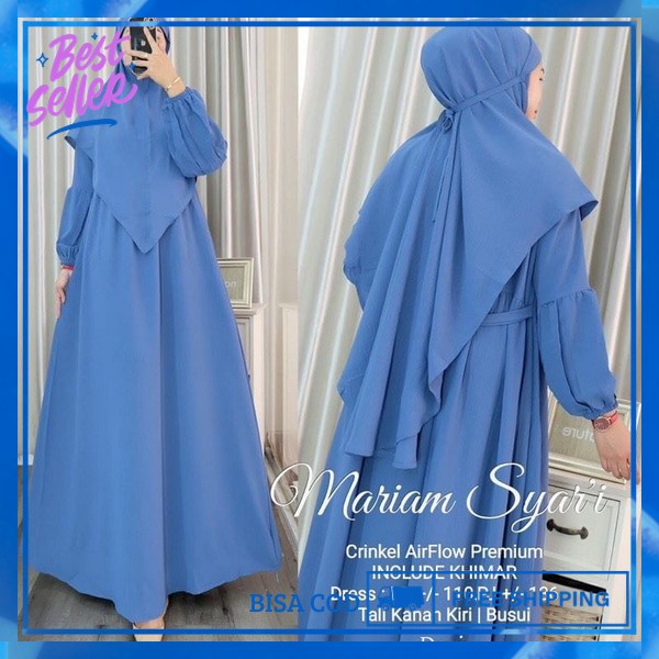 Gsmis Khimar Gamid Kerudung Syar'I Bsju Games Kekinian Dress Pesta 1 Set Gamis Satu Set Gamus Polos 