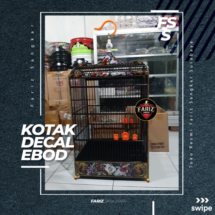 Sangkar Kotak Decal Koi Ebod Jaya
