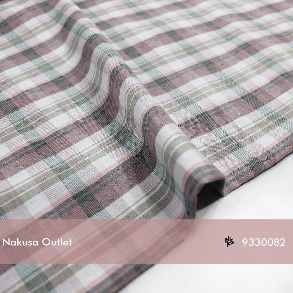 Kain Katun Combed 30S Motif Kotak Benang Warna (Yarn Dyed) 1A