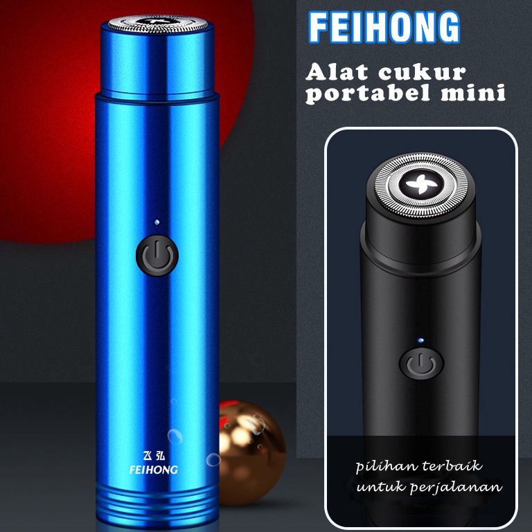 TERUPDATE Alat Cukur Elektrik Mini Feihong Portable / Portable shaver / alat cukur kumis dan jenggot / Pisau Cukur Jenggot Recharge