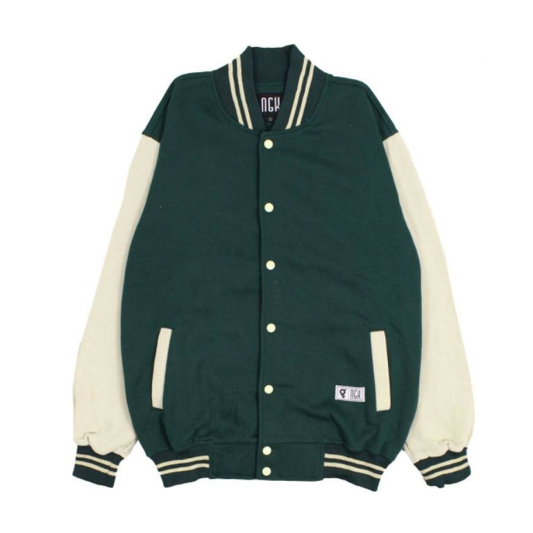 TERLARIS Jaket Varsity Polos Pria dan Wanita Premium gas !!