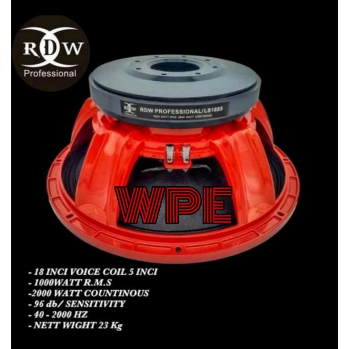 Speaker Komponen RDW LS1885 LS 1885 18inch Original