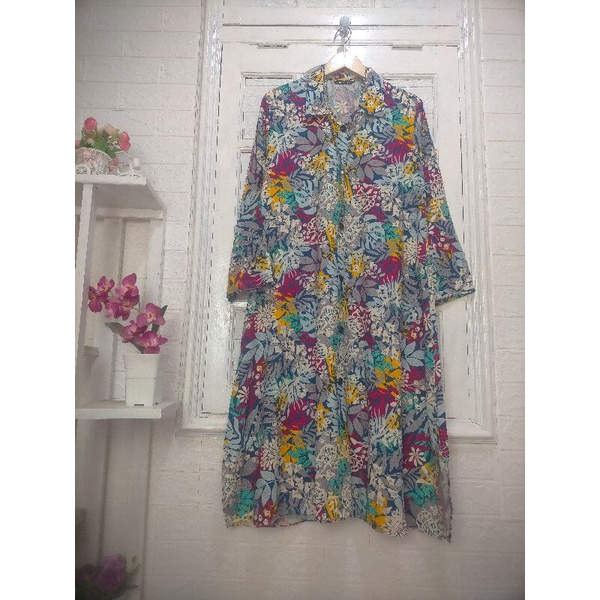 NAGITA Midi Dres Motif Terbaru Bahan Katun Rayon Premium Ukuran JUMBO Kekinian Remaja Lebaran Baju H