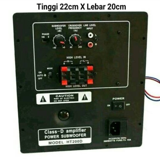 Terlaris Power Subwoofer Active Class D 500 Watt