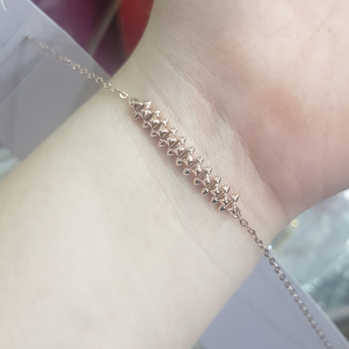 ✨Sale Gelang Serut Polos Rosegold Rose Gold Emas Asli 750 75 17K Simple Terbatas