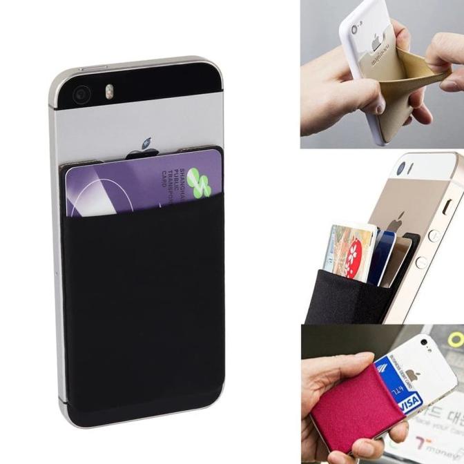 

Phone Card Holder 3M Sticky Holder Dompet Kartu Card Pocket Kantong HP