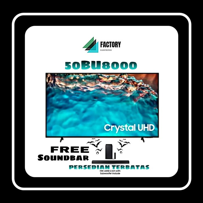 ✨Ori Samsung 50Bu8000 Led Smart Tv Crystal Uhd 4K 50Bu8000Kxxd 50 Inch 50Bu Limited