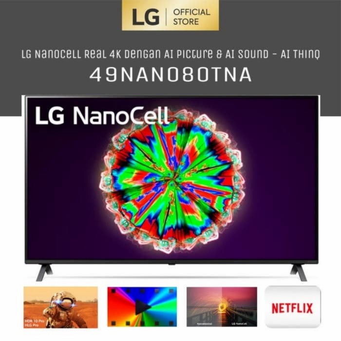 ✨Ori Lg Led Uhd Tv Nano Cell 49 Inch 49Nano80 Garansi Remi Terbaru