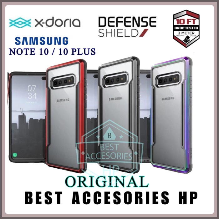 [Original] Samsung Galaxy S10 X-Doria Defense Shield Original Clear Hard Case Tpu Terbaru