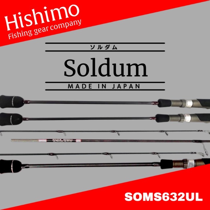 ✨Ori Hishimo Rod Soldum Spinning Butt Joint Soms632Ul 0563 Bisa Gojek