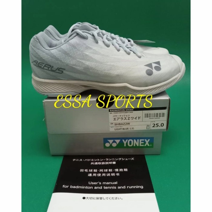 [Best Seller] Sepatu Badminton Yonex Aerus Z2 Wide Light Blue Jp Code Original Bisa Gojek