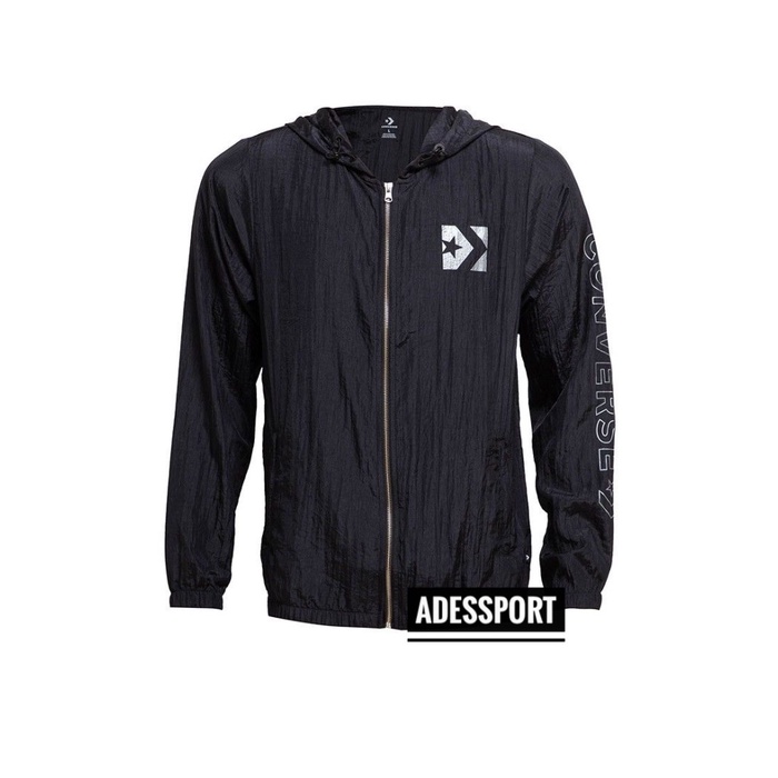 [New] Jaket Parasut Track Hoodie Converse Black Original Terbatas
