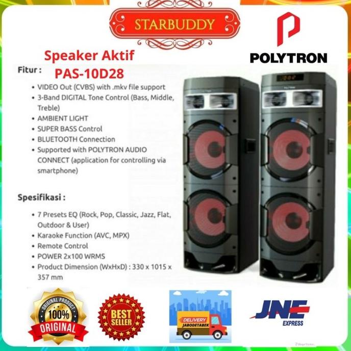 SPEAKER AUDIO POLYTRON PAS 10D28 PAS10D28 BLUETOOTH