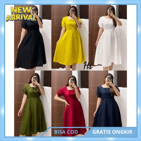 Bju Dreaa Premium Pesta Import Prempuan Selutut Kondangan Pndek Wedding Wsnita Drees Pendek Polos Ke