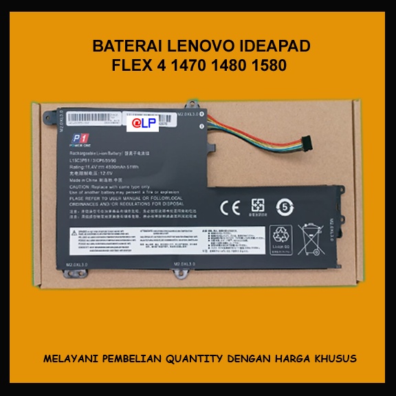 BATERAI LENOVO Ideapad FLEX 4 1470 1480 1580 YOGA 510