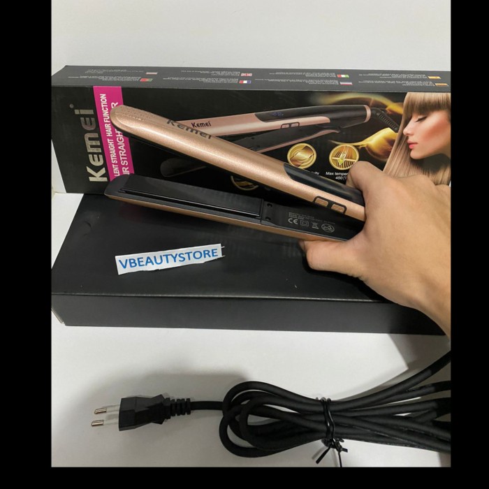 [Ori] Original Catokan Premium Kemei Gold Km 5625  Ionic  Catokan 2In1 Terbatas