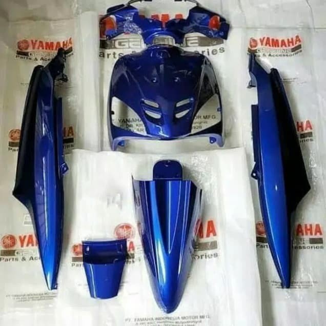 [New Ori] Cover Body Halus Full Mio Sporty Biru Original Ygp Terbatas