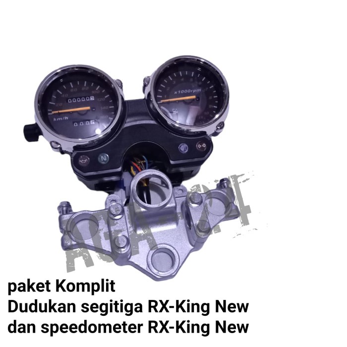 ✨New Ori Paket Speedometer Rx-King New Dan Dudukan Setang Segitiga Rx-King New Berkualitas