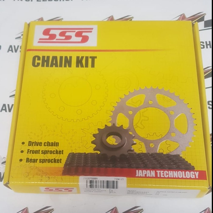 ✨Original Gear Set Sss Supra Fit New / Supra X 125 Chain Kit Diskon