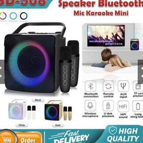 SDRD SD 508 Mic Speaker Karaoke 2 Mic Portable Wireless Bluetooth