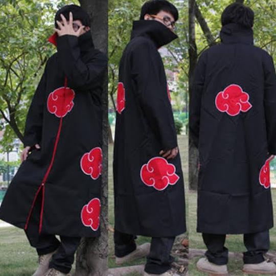 Kostum Cosplay Jubah Akatsuki Naruto Itachi [CT Akatsuki Polyester]