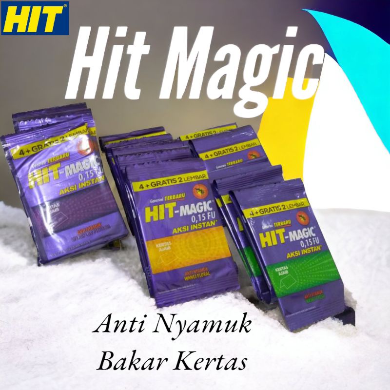 Hit Magic Aksi Instan Obat Nyamuk Bakar Kertas 12 Bungkus