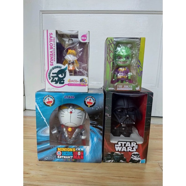 mix campur figure Doraemon as Thor the joker imposter sailor moon Star wars toy
