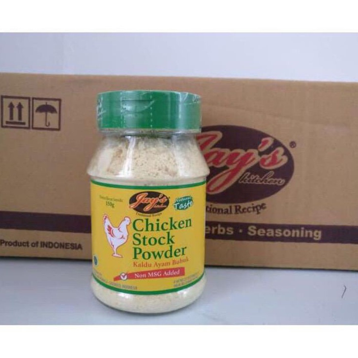 

Laris Jay's Chicken Stock Non-MSG Kaldu Ayam Bubuk Jays Kitchen 150 gram