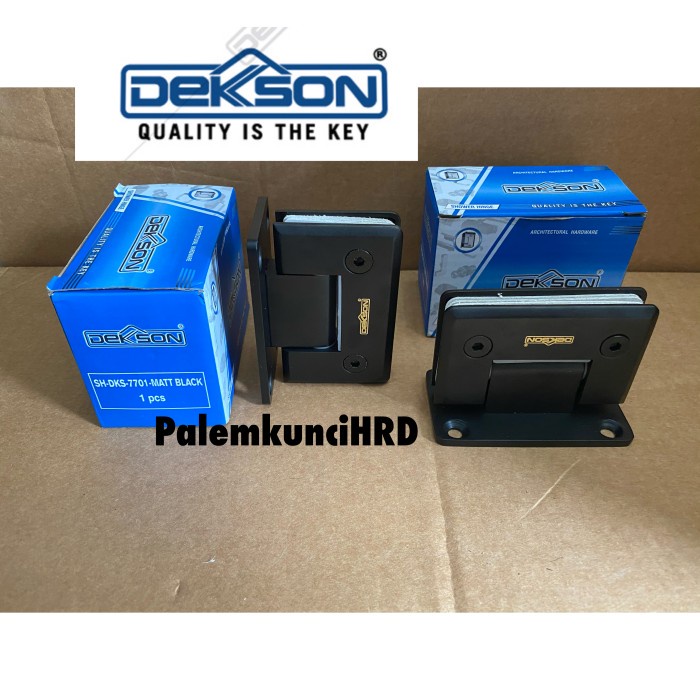 Engsel Shower Hinge Dekkson 7701 Glass To Wall Kaca Tembok Matt Black