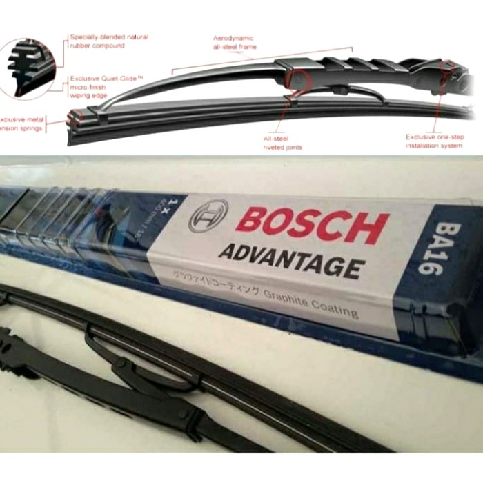 New Wifer Original Bosch Datsun Go + / Karet Wiper Kaca Depan Mobil 26" Kode Ma338