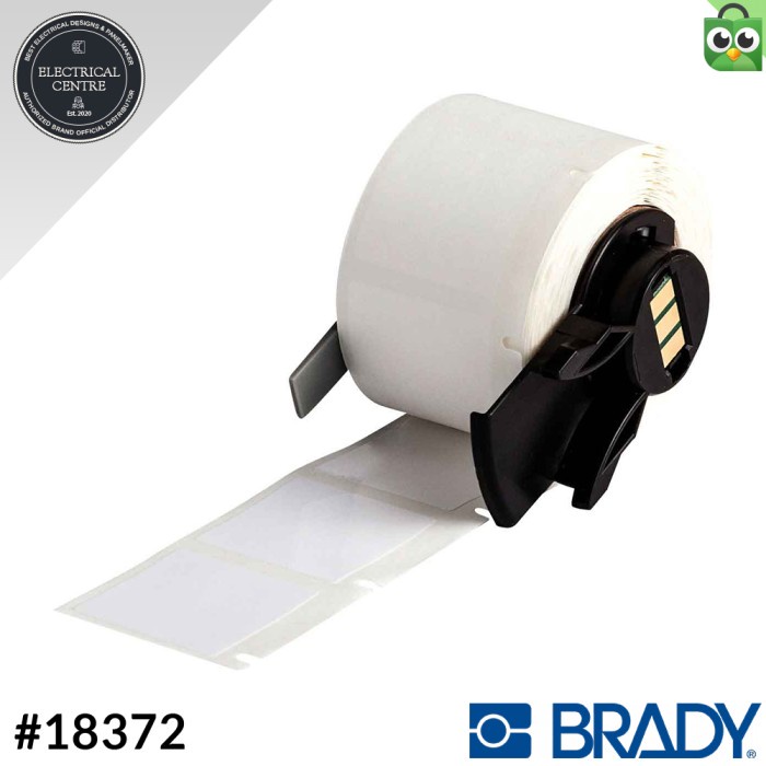 

✨Sale Brady Ptl-19-423 Glossy White Polyester Tracking Labels 18372 Bisa Sameday