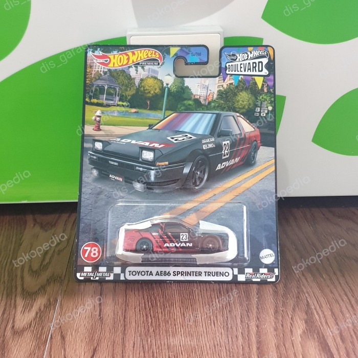 ✅New Hotwheels Toyota Ae86 Sprinter Trueno Boulevard Advan Black Red Terbatas