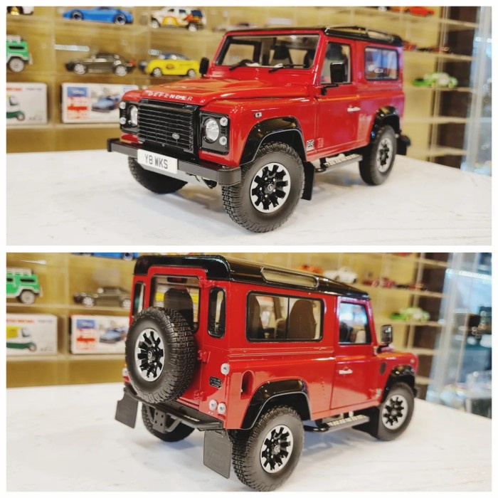 ✨New Almost Real Land Rover Defender 90 Works V8 70Th Edition 2017 Red Terbatas