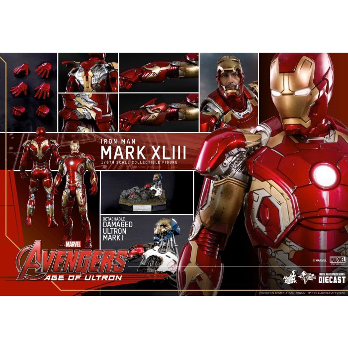 ✨New Ori Hot Toys Iron Man Mark 43 / Ironman Mk 43 Aou Mms 278 D09 Reguler Limited