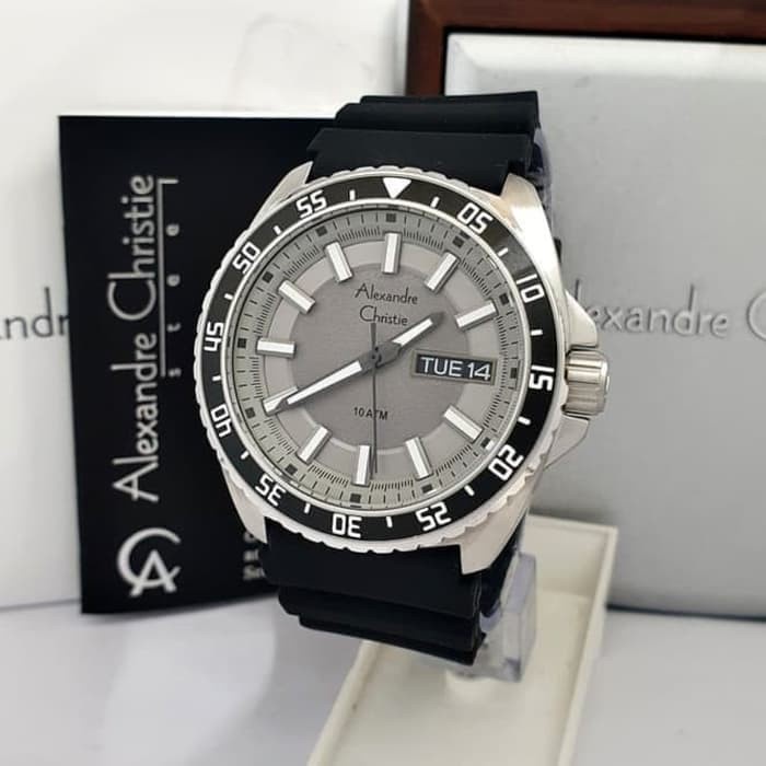 ✅Sale Alexandre Christie 6541Me / Ac6541 Silver Grey Original  Garansi Terbaru