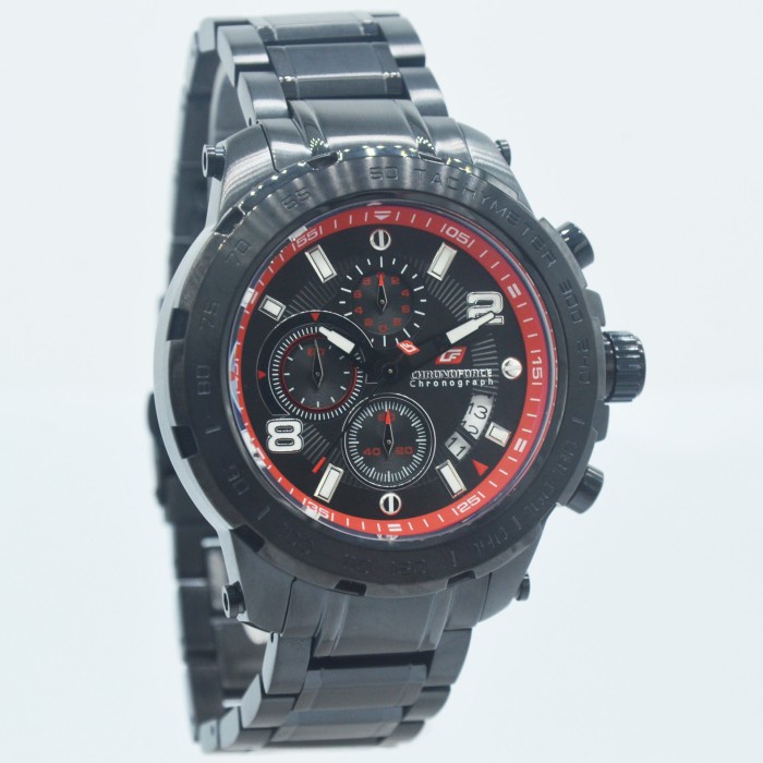 ✅Sale Chronoforce 5215 Pria Black Red Original Dan Garansi Resmi Limited