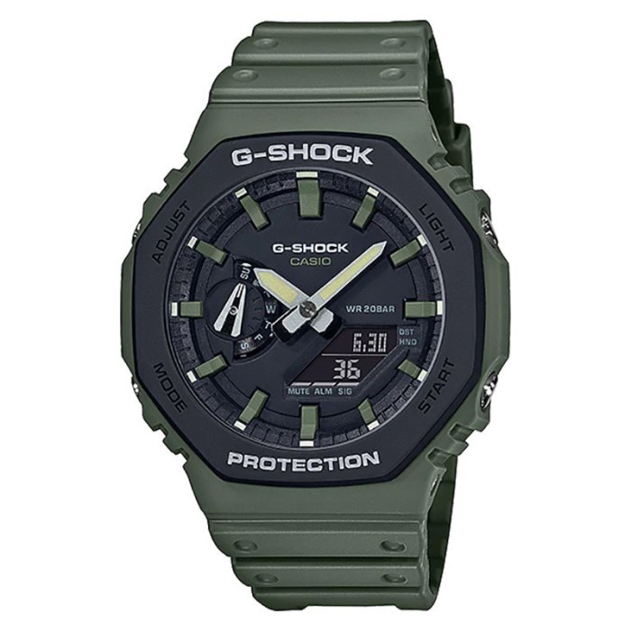 ✅Sale Casio G-Shock Ga-2110Su-3Adr - Jam Tangan Pria Rubber Hijau - Ga2110Su Bisa Sameday