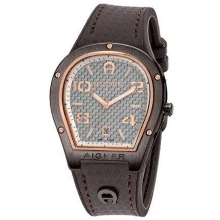 ✅Ori Aigner A136104 Roma Men Grey Dial Dark Brown Original Limited